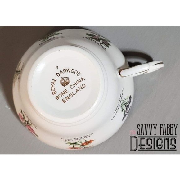 Vintage Royal Darwood fine bone china Teacup, Canada Botanical Gardens, Rare - Picture 5 of 5